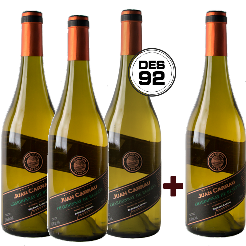 Juan Carrau Chardonnay Reserva 2020 - Leve 4 Pague 3