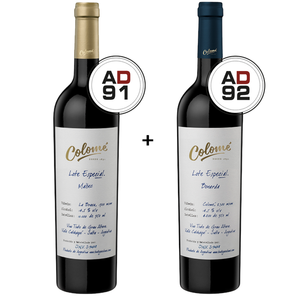 Kit Aula Salta - Colomé Lote Especial Malbec 2023 e Colomé Lote Especial Bonarda 2023