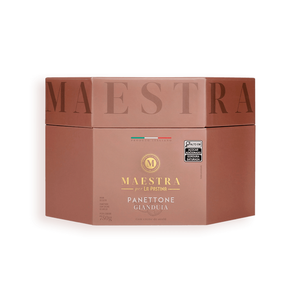 Panettone Com Creme de Gianduia Italiano 750g La Pastina