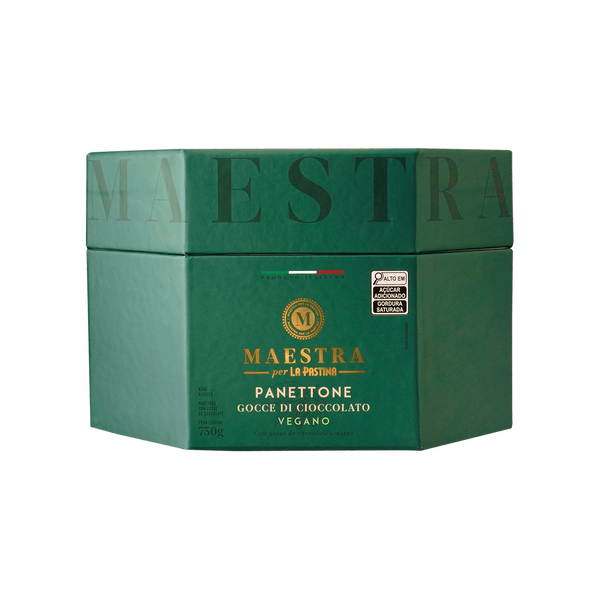 Panettone Gotas Chocolate Vegano 750g Maestra Per La Pastina