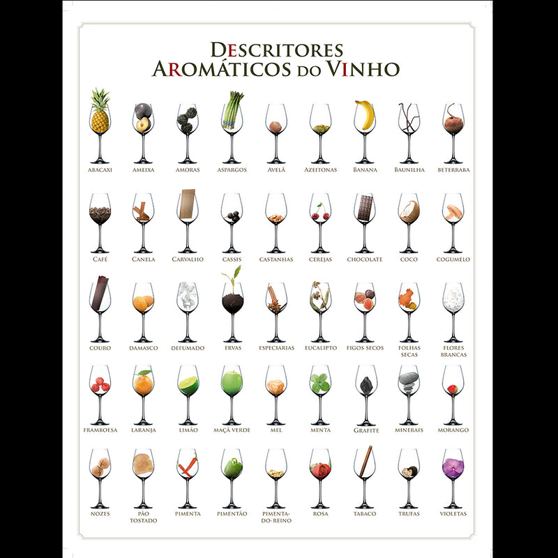 Pôster dos Descritores Aromáticos do Vinho