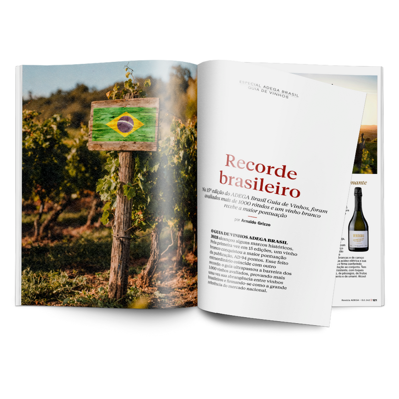 Assinatura Revista ADEGA Impressa - 1 ano - Assine e Ganhe um ADEGA Brasil Guia de Vinhos 2024 + Marcador de Taças