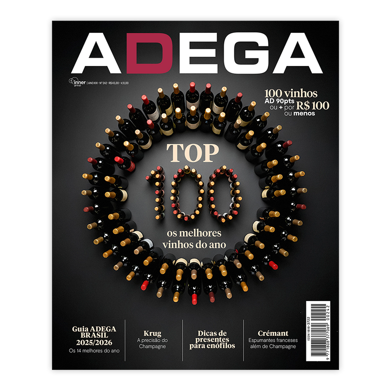 Assinatura Revista ADEGA Impressa - 1 ano - Assine e Ganhe um ADEGA Brasil Guia de Vinhos 2024 + Marcador de Taças